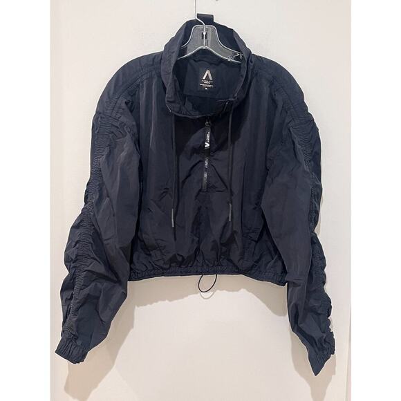 ATHLETA Allyson Felix Legend Oversized Jacket Black Windbreaker Reflective XL - Picture 3 of 13